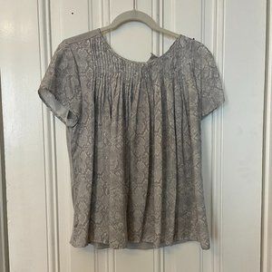 Snakeskin Short Sleeve Top